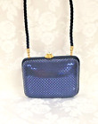 Navy Blue Evening Clutch, with Strap