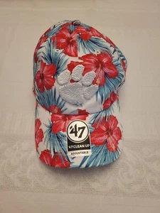 '47 Brand Clemson Tigers Hawaiian Clean Up Adjustable Hat NWT - Picture 1 of 4