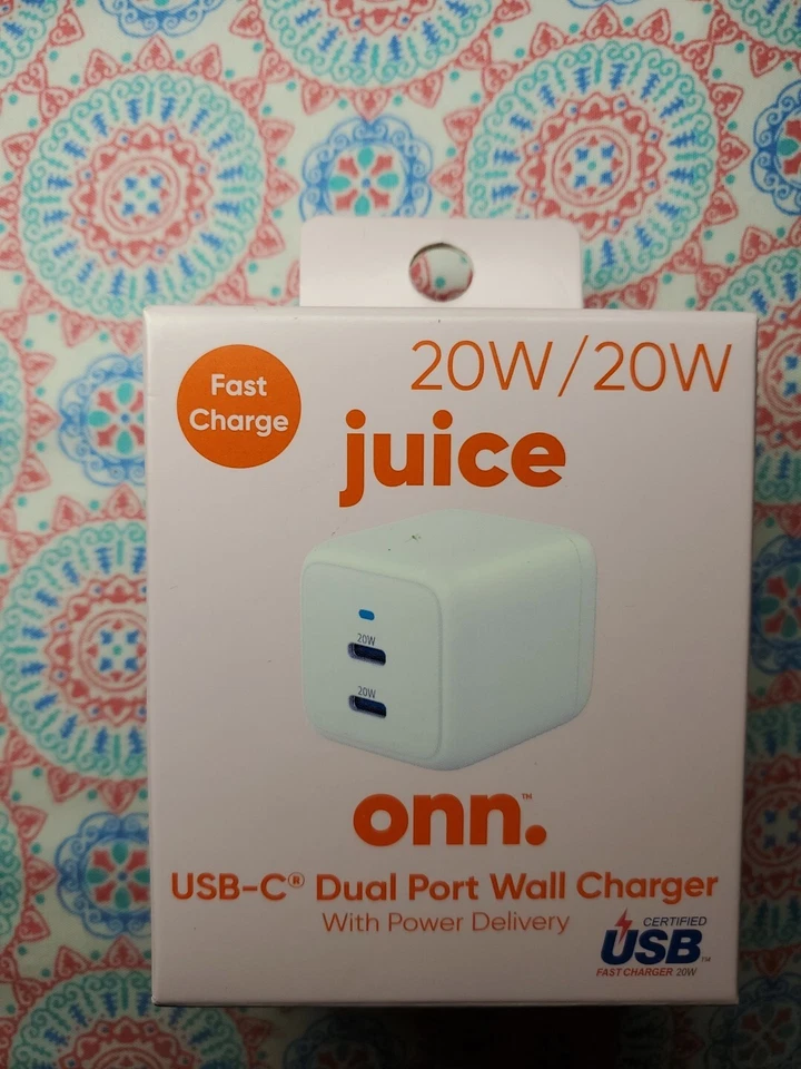 Juice Onn 20w USB C dual Port FAST CHARGER