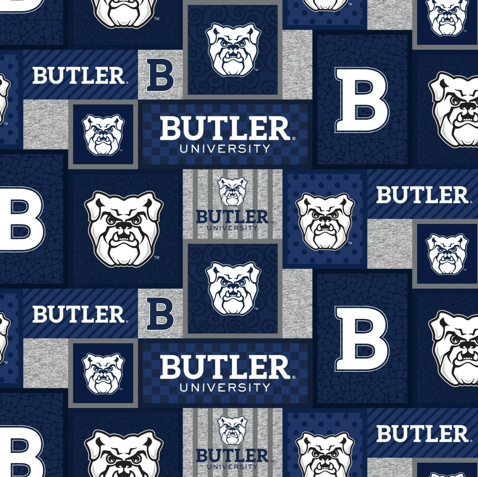 Tela polar de retazos Butler University Bulldogs tela polar tela manta polar Foto 1 de 1