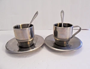 BREVILLE CAFE ROMA STAINLESS EXPRESSO 2 PIECES SET W/SPOONS - Picture 1 of 9
