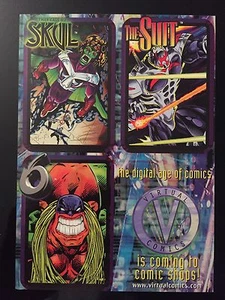VIRTUAL COMICS 4 CARD UNCUT 5" x 7" PROMO SHEET, NM Byron Press, 1996 - Picture 1 of 1