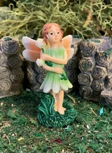 Casa de Muñecas Hadas Jardín Accesorio Hobbit PIXIE CAMPANILLA HADA DANZANTE FLOR - Imagen 1 de 3