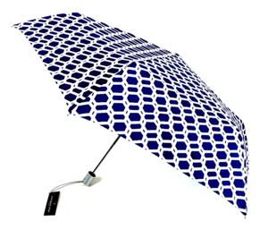 London Fog Lightweight Auto Open Auto Close Umbrella Chevron - Picture 1 of 3