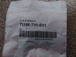 Original Honda Clip D mit Shld - 73156-TV0-E01 - Bild 1 von 2
