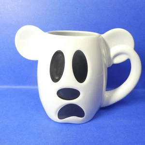 Mickey Mouse Ghost Coffee Mug Boo To You! Disney Black White Cup Halloween - Picture 1 of 7