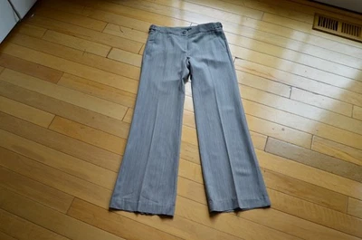 Theory Striped Wool Wide Leg Pants Size 4 Women - Image 1 of 4