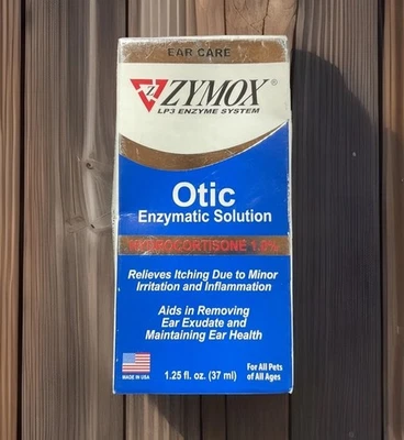 Otic Enzymatic Solution Dogs &Cats 1% Hydrocortisone Ear Itch Relief 1.25oz-2027 - Image 1 of 2