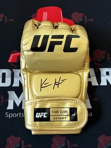 Kevin Holland Autographed UFC MMA Gold Glove Full Auto PSA DNA COA - Picture 1 of 2