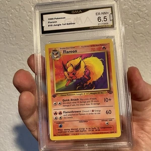 Pokémon 1999 Flareon 1. Edition Dschungel 19/64 Regular Non-Holo Rare GMA 6,5 - Bild 1 von 2