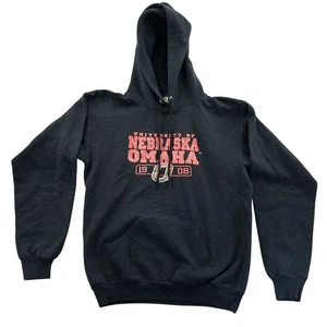 University Of Nebraska Omaha Men's Hoodie Sweatshirt Small Adult Black - Picture 1 of 8