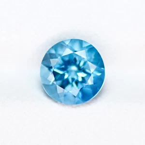 2.51 Ct Extreme Perfect Round 7.8 MM 100% Natural Aqua Blue Brazil Blue Topaz - Picture 1 of 5