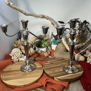 Vintage Gorham EP Silver Pair Of Candle Holders - Picture 1 of 4