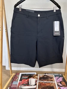 Neu mit Etikett $ 98 lululemon ABC klassische Passform Golfshorts 9 Zoll - schwarz - Größe 38 - Bild 1 von 10