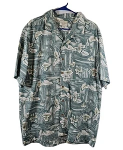 Trader Bay Men's Short Sleeve Button Down Tropical Hawaiian Camp Shirt Size L - Picture 1 of 6