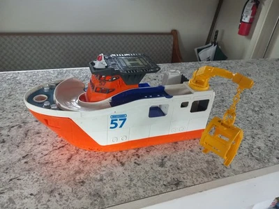 Matchbox - Mission Marine Rescue Shark Ship - BFN57 - Mattel 2013 - Ship Only - Image 1 of 4