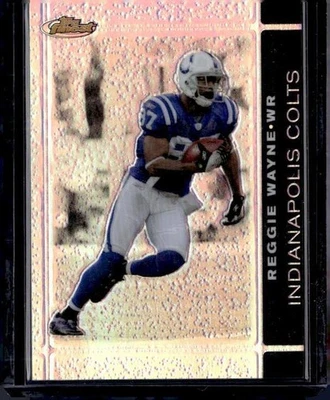 2007 Finest #55 Reggie Wayne Black Refractors #/99 - Image 1 of 2