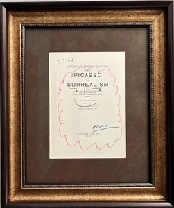 Pablo Picasso ,Extremely Rare Picasso Hand Drawing – Book Signed at 1957 Release - Picture 1 of 7