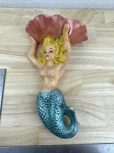 Jabonera colgante de pared SL Clutter Mermaid cerámica vintage MCM 1960 cocina - Imagen 1 de 14