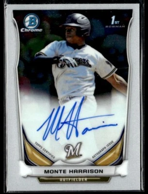 L6,560 - 2014 Bowman Chrome Draft Draft Pick Autographs #BCAMH Monte Harrison - Image 1 of 2