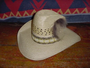 BEE COOL WESTERN STRAW HAT SIZE 7  - Picture 1 of 6