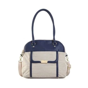 Kipling Melany Crossbody Handbag Nylon Vegan Leather Trim Gray Blue - Picture 1 of 16