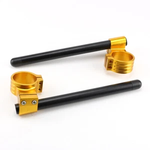 35MM CNC Motorcycle Universal Adjustable High Lift Clip Ons On Handlebar HBG - Picture 1 of 4