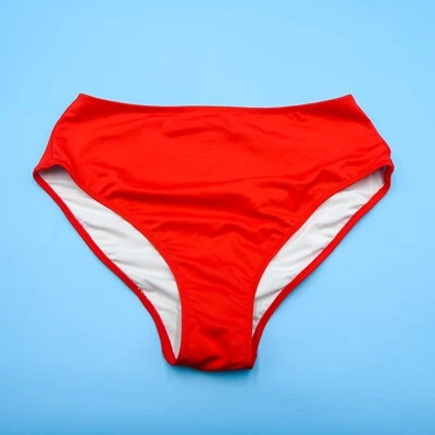 Mini Bikini Victoria's Secret Grande Rojo Cintura Alta Parte Inferior Hipster Playa Nadar Nuevo Foto 1 de 4