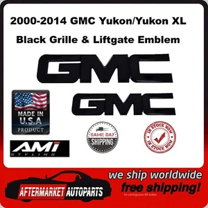 2000-2014 GMC Yukon and Yukon XL Black Grille & Liftgate Emblem AMI 96510K - Picture 1 of 1