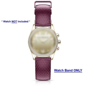 Isaac Mizrahi Vivid Plum Lizard Leather Watch Strap with Gold Buckle (Y8Q09AA) - Picture 1 of 9