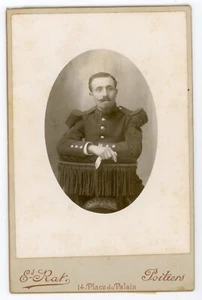 PHOTO CABINET Rat à Poitiers, un militaire du 68ème régiment musicien - Picture 1 of 2