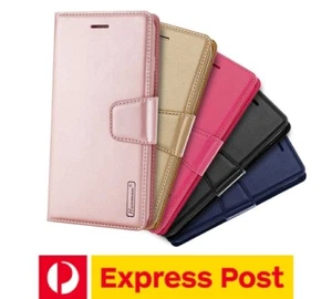 Samsung Galaxy Note 8 Flip Wallet Cardholder - HANMAN Leather ShockProof Case - Picture 1 of 15