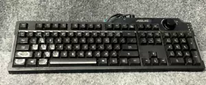 Asus Wired Gaming USB Keyboard G01KB W/ Volume Knob & Backlit Keys - Black - Picture 1 of 16