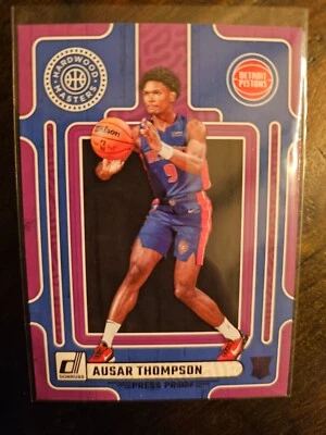 2023-24 Donruss Ausar Thompson Hardwood Masters Purple Press Proof #2 (RC) - Image 1 of 2