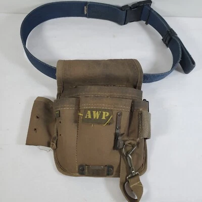 AWP American Work Products Brown Canvas Tool Pouch with Heavy Tool Belt - Image 1 of 4