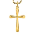 925 Sterling Silver Gold Round Tapered Latin Mexican Holy Cross Necklace ...