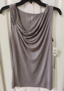 New York & Company Women's Gray Sleeveless Blouse Top NWT Size Small - Picture 1 of 4