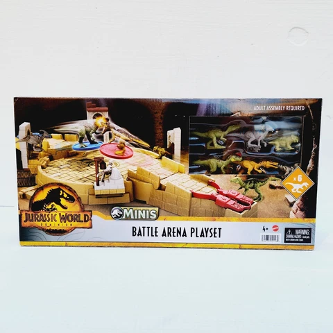 Mattel Jurassic World Dominion Minis Battle Arena Playset Dinosaur Figure HBT63 Cover
