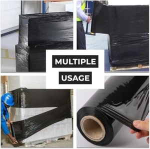 STARKE PALETTE STRETCH SCHRUMPFFOLIE PAKET VERPACKUNG HAFTFOLIE 400MM SCHWARZ 6 ROLLEN - Bild 1 von 3