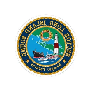 Sector Long Island Sound (U.S. Coast Guard) REVERSE PRINT Transparent STICKER - Picture 1 of 16
