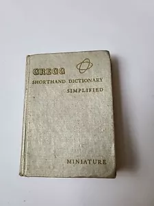Vintage Gregg Shorthand Dictionary Simplified Miniature Book 1951 - Picture 1 of 11