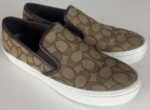 Coach Kameron Damen 8B Slipper Canvas Sneaker Schuhe Logo A01923 - sehr schön - Bild 1 von 7