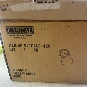Capital Lighting 621111AD-426 Mid Century 10" Tall Wall Sconce - Aged Brass - Picture 1 of 2