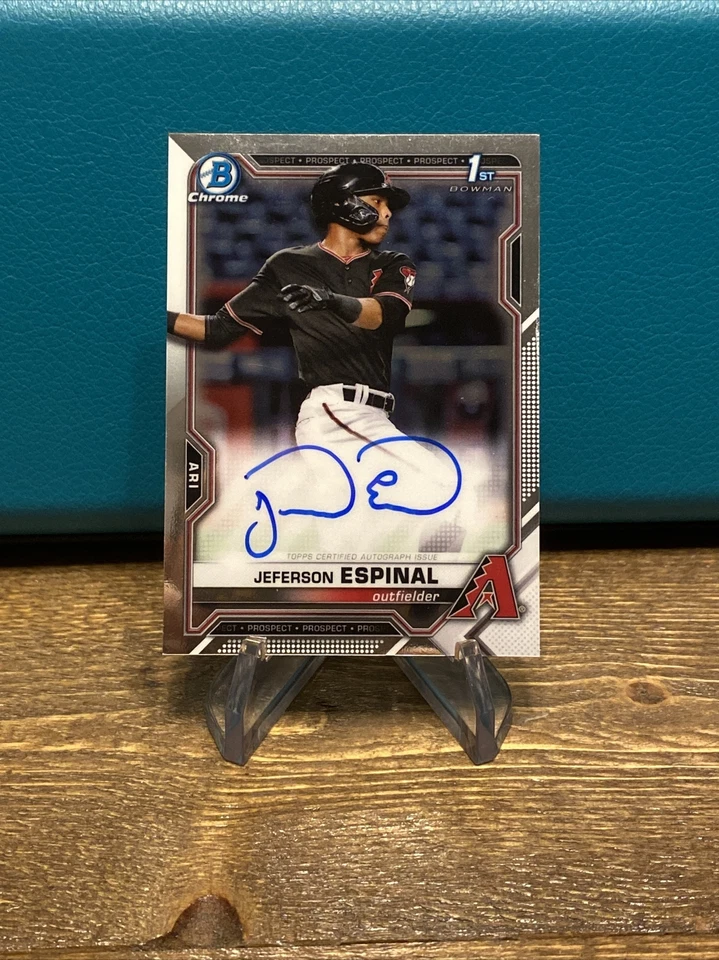 2021 Bowman Prospects Chrome JEFERSON ESPINAL 1st Bowman Auto D-Backs ⚾️💨😎 - Image 1 of 1