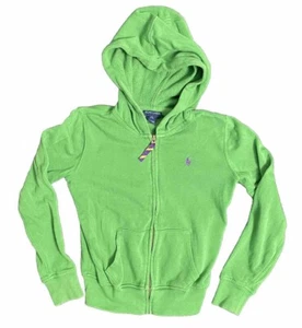 Ralph Lauren Youth Hoodie Full Zip M (8-10) Green Sweatshirt Jacket Sweater - Picture 1 of 9
