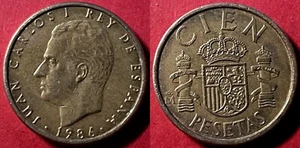 Spain 1986 100 Pesetas - Juan Carlos I KM-826 Aluminum bronze aXF #15 US Seller - Picture 1 of 1