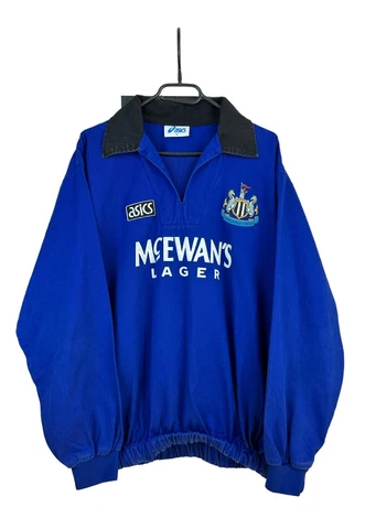 Vintage Asics Newcastle United Football Soccer Sweatshirt Rare Jacket Size L Cover