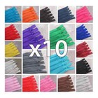 (10 Pack) No.3 CLOSED END NYLON ZIPS  4"-26"  CUSHIONS  26 COLOURS  AUTO-LOCK UK