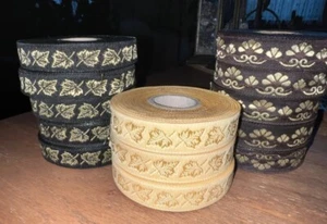 Bordüre Art Mittelalter 10 Meter lang, 18 Rollen beige-schwarz-braun - Bild 1 von 4