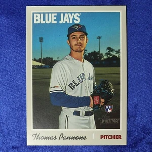 2019 Topps Heritage SP Card #715: Thomas Pannone (RC) (THSP-802) - Picture 1 of 2